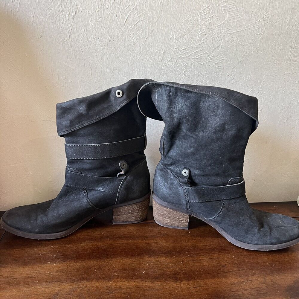 Donald J Pliner Womens Danee Western Mid Calf Buckle Booties Size 7.5 M Leather - Picture 6 of 11